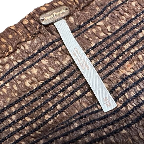 Free People Brinkley Smocked Floral Cocoa Combo Tank Top - Picture 9 of 9